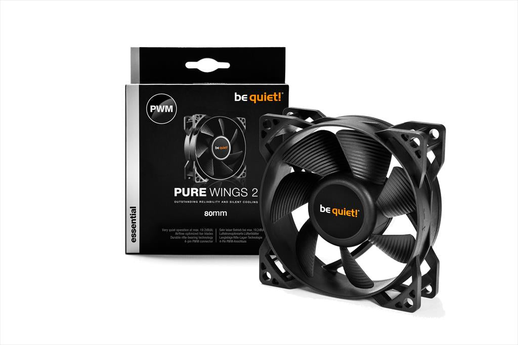 COOLERS CASE FAN 80mm BE QUIET! PURE WINGS 2 PWM 1.900rpm, DURABLE RIFLE BEARING, BL037