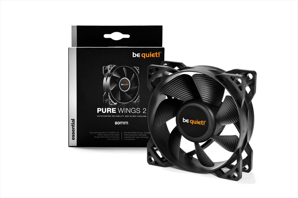 COOLERS CASE FAN 80mm BE QUIET! PURE WINGS 2 3-pin 1.900rpm, DURABLE RIFLE BEARING, BL044