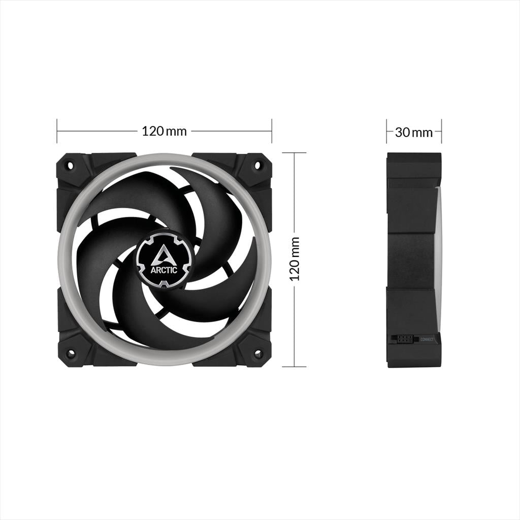COOLERS CASE FAN 120mm ARCTIC BIONIX P120 PWM PST A-RGB Pack of 3 (3x120mm) + Controller 2300 RPM BLACK ACFAN00156A