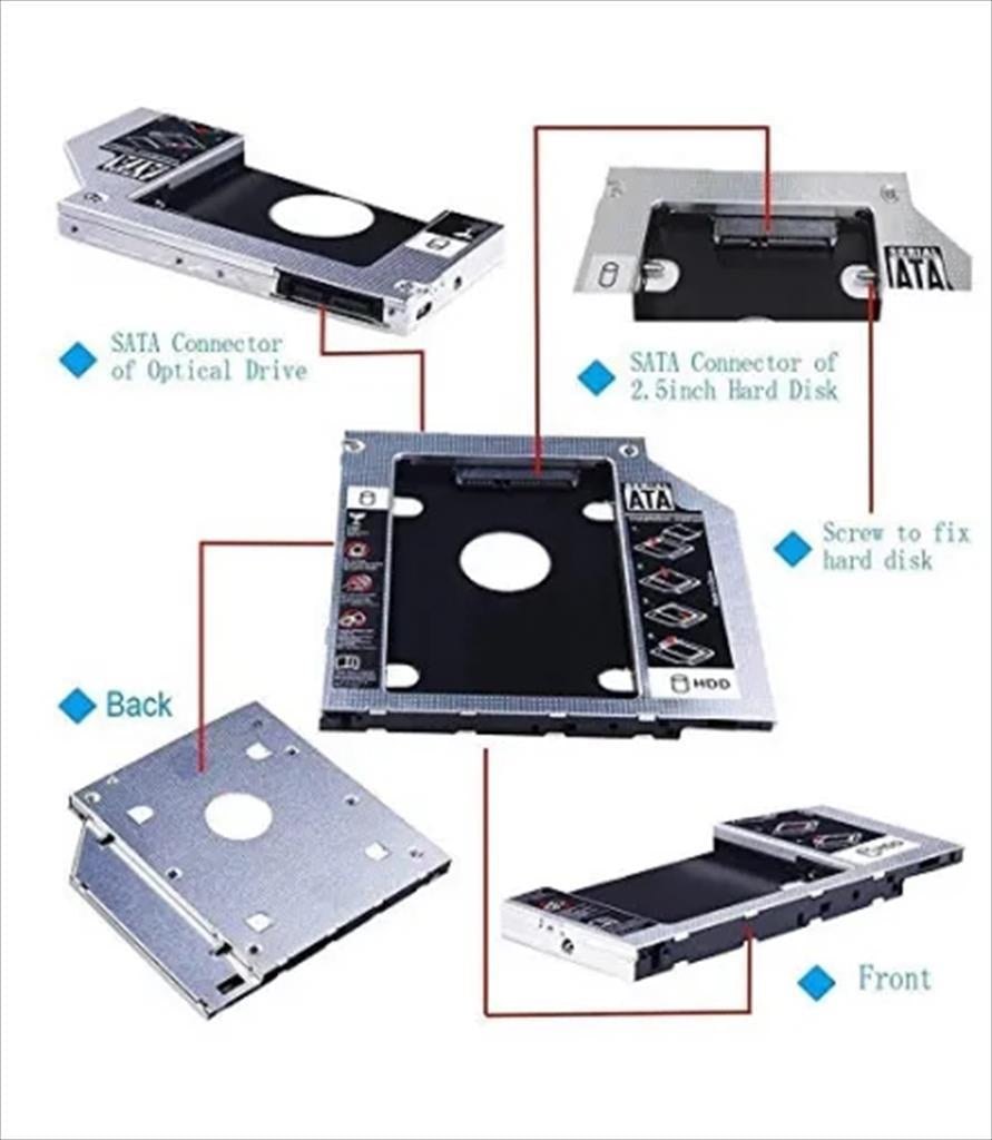 CADDY SSD/HDD FOR ODD SLOT 12,7mm