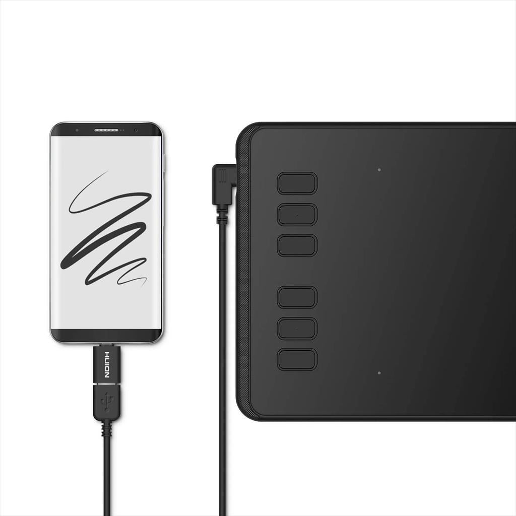 PEN TABLET HUION INSPIROY H640P 3,9", Black