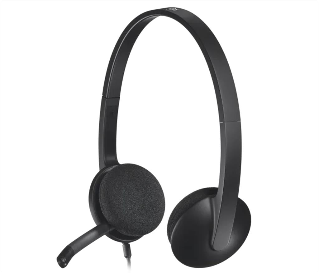 HEADPHONES LOGITECH H340 USB w/Microphone Black 981-000475