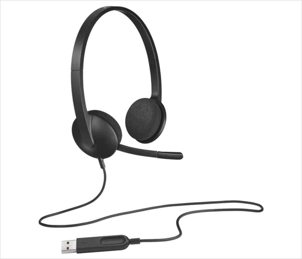 HEADPHONES LOGITECH H340 USB w/Microphone Black 981-000475