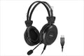 HEADPHONES A4TECH HU-30, w/microphone, USB, Black
