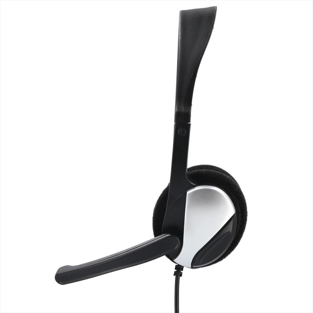 HEADPHONES HAMA HS-P100, w/microphone, 2x3,5mm, Black