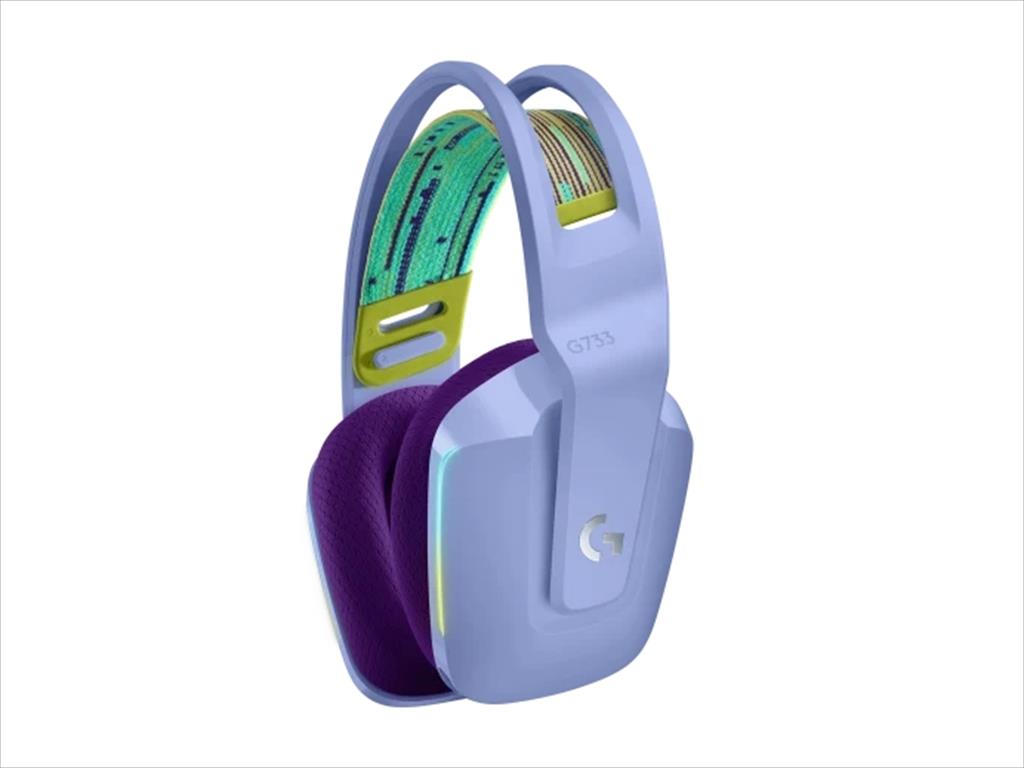 HEADPHONES LOGITECH Gaming-Headset G733 Wireless LIGHTSPEED RGB w/microphone 981-000890, Lilac