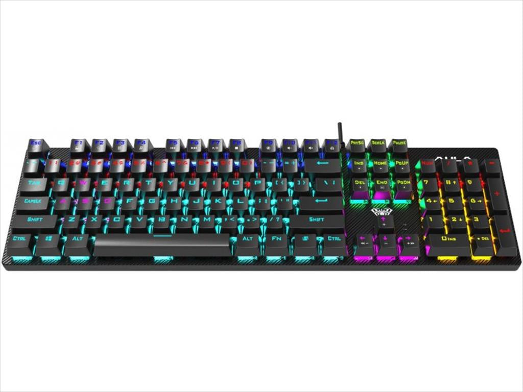 KEYBOARD MECHANICAL AULA RETRIBUTION LINEAR RED Switch Illuminated Black, 316530