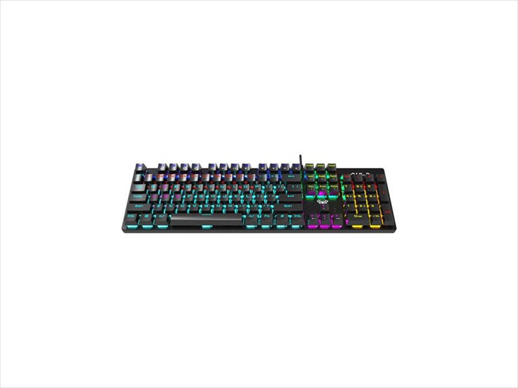 KEYBOARD MECHANICAL AULA RETRIBUTION LINEAR RED Switch Illuminated Black, 316530