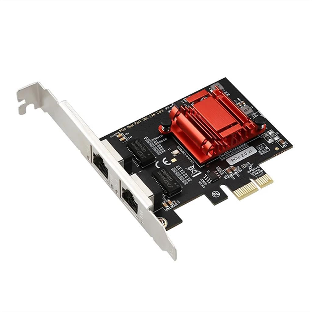 NET LAN PCIe 10/100/1000Mbs 2port server, DIEWU TXA094, Chipset: Intel 82575 & 6, LP