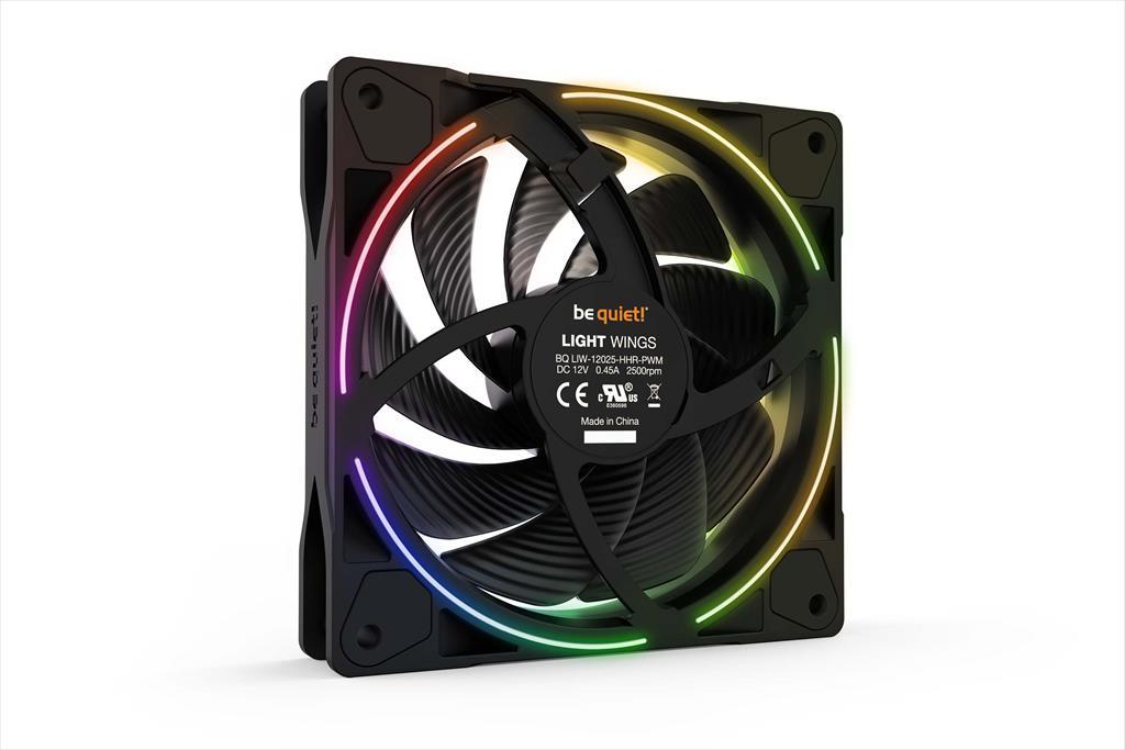 COOLERS CASE FAN 120mm BE QUIET! LIGHT WINGS PWM high-speed 2.500rpm ARGB, RIFLE BEARING, BL073
