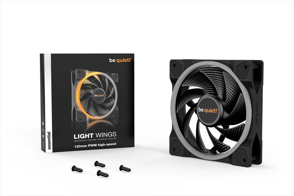 COOLERS CASE FAN 120mm BE QUIET! LIGHT WINGS PWM high-speed 2.500rpm ARGB, RIFLE BEARING, BL073