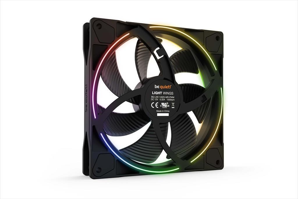 COOLERS CASE FAN 140mm BE QUIET! LIGHT WINGS PWM 1.500rpm ARGB, RIFLE BEARING, BL074