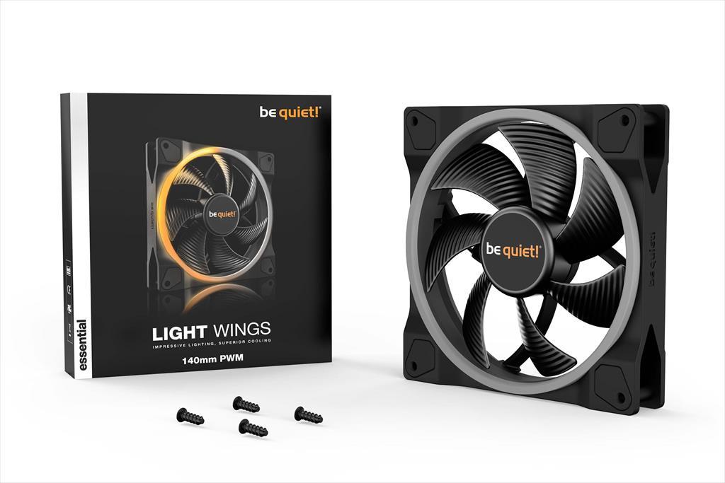 COOLERS CASE FAN 140mm BE QUIET! LIGHT WINGS PWM 1.500rpm ARGB, RIFLE BEARING, BL074