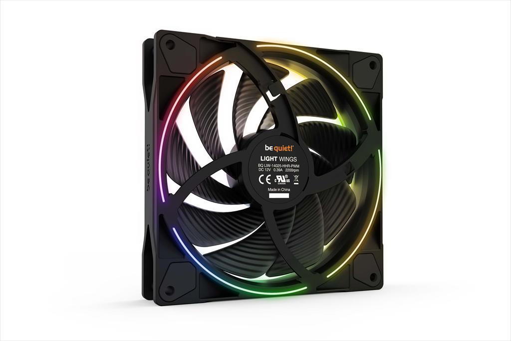 COOLERS CASE FAN 140mm BE QUIET! LIGHT WINGS PWM high-speed 2.200rpm ARGB, RIFLE BEARING, BL075