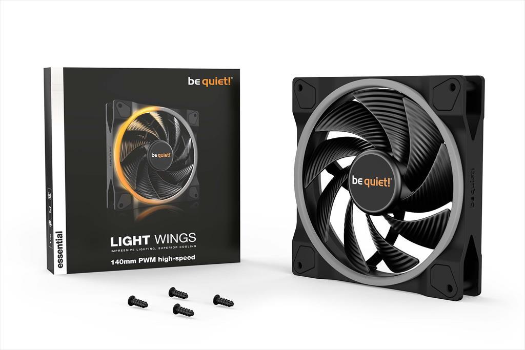 COOLERS CASE FAN 140mm BE QUIET! LIGHT WINGS PWM high-speed 2.200rpm ARGB, RIFLE BEARING, BL075