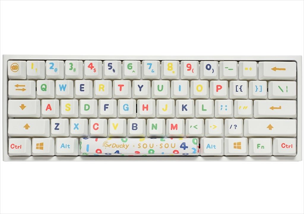 KEYBOARD MECHANICAL DUCKY x SOU. SOU ONE 2 MINI  RGB 60% PBT Double-shot keycaps Cherry MX Red, White, DKON2061ST-RUSPHWWTS2