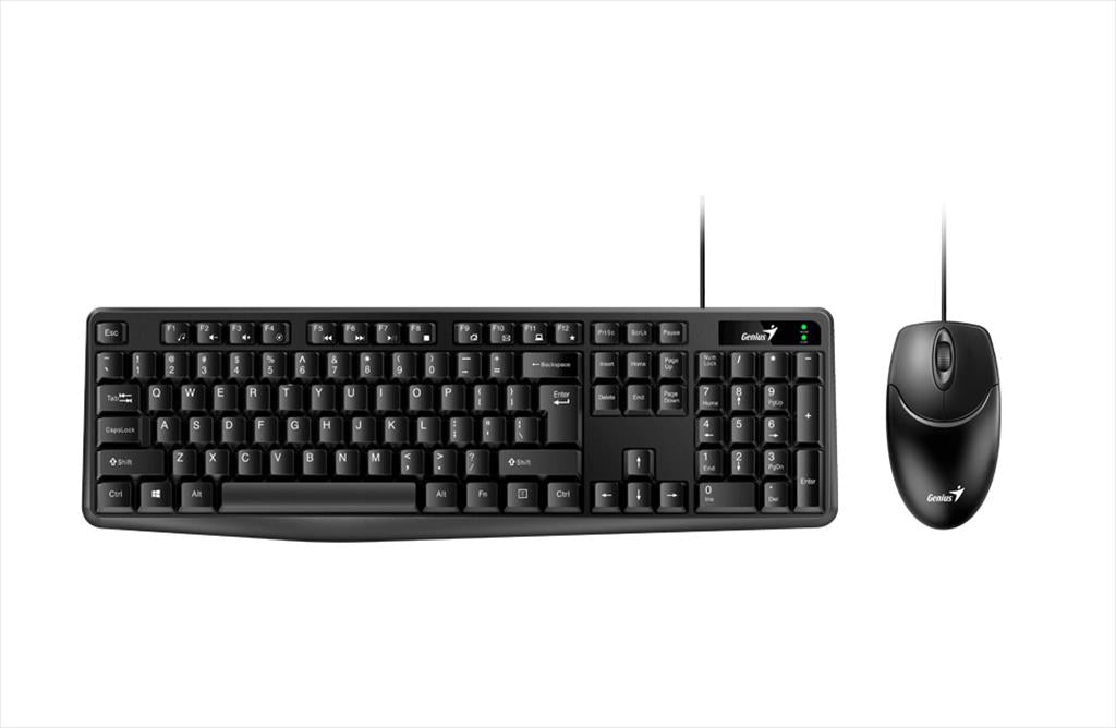 COMBO KEYBOARD AND MOUSE WIRED GENIUS KM-170 Black