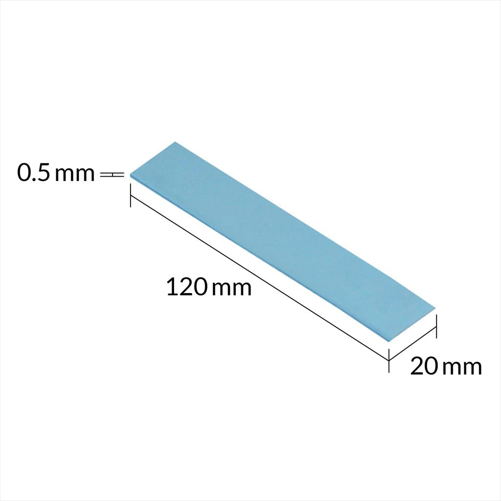 PAD THERMAL ARCTIC TP-3 TC: 7.6 W / mk ACTPD00055A, 120 x 20 x 0.5 mm (pack of x4)