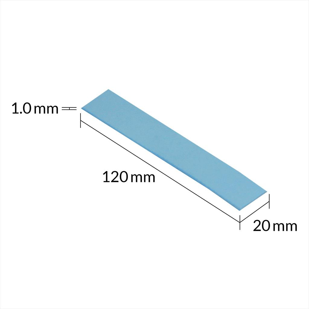 PAD THERMAL ARCTIC TP-3 TC: 7.6 W / mk ACTPD00056A, 120 x 20 x 1.0 mm (pack of x4)