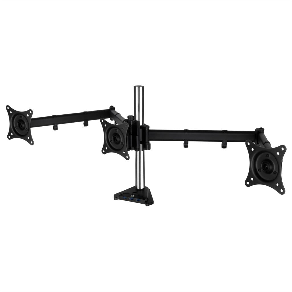 MONITOR STAND ARCTIC Z3 PRO (Gen 3),3 MONITORS,up to 32",VESA 100/75mm,Tilt,Swivel,Rotation,15kg per arm,w/4xUSB 3.1 Gen1 +MicroUSB Power, AEMNT00051A