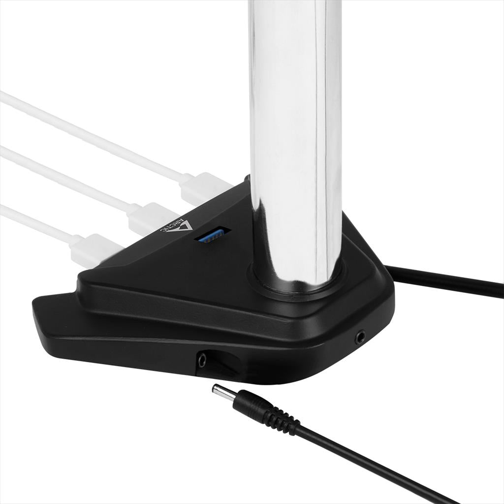 MONITOR STAND ARCTIC Z3 PRO (Gen 3),3 MONITORS,up to 32",VESA 100/75mm,Tilt,Swivel,Rotation,15kg per arm,w/4xUSB 3.1 Gen1 +MicroUSB Power, AEMNT00051A