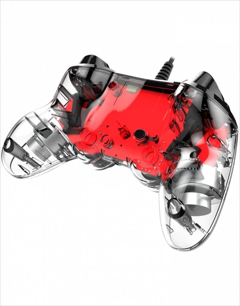 GAME PAD WIRED NACON ILLUMINATED COMPACT (for PC, PS4), w/Headset jack, RED, SLEH-00469