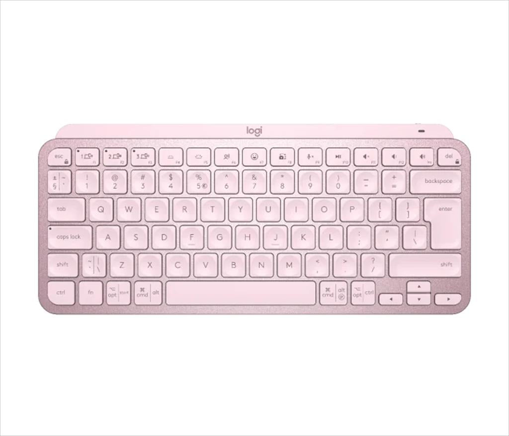 KEYBOARD WIRELESS LOGITECH MX Keys Mini Rose Logi Bolt ready, w/Bluetooth 920-010500