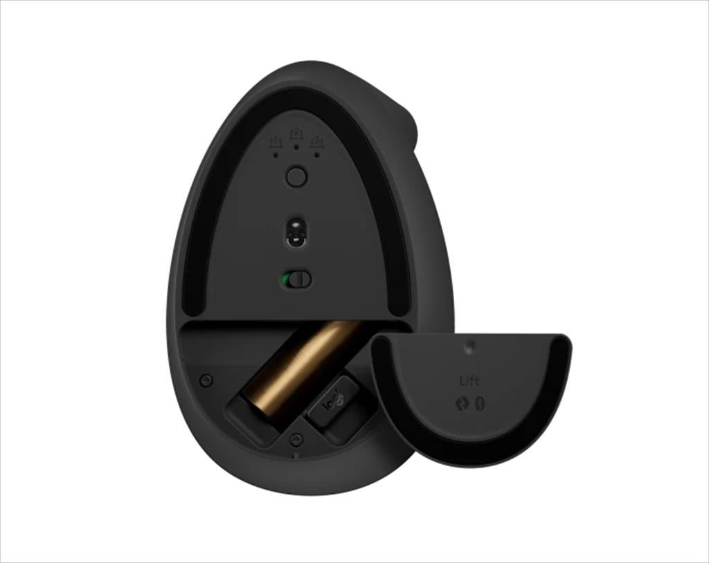 MOUSE WIRELESS LOGITECH LIFT VERTICAL ERGONOMIC OPTICAL w/ Bluetooth Logi Bolt, Graphite, 910-006473