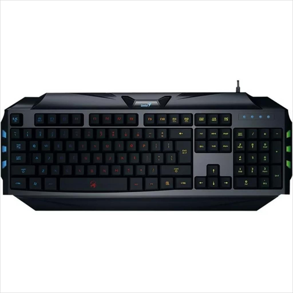 KEYBOARD WIRED USB GENIUS SCORPION K5 7-COLOR LED BACKLIT GAMING