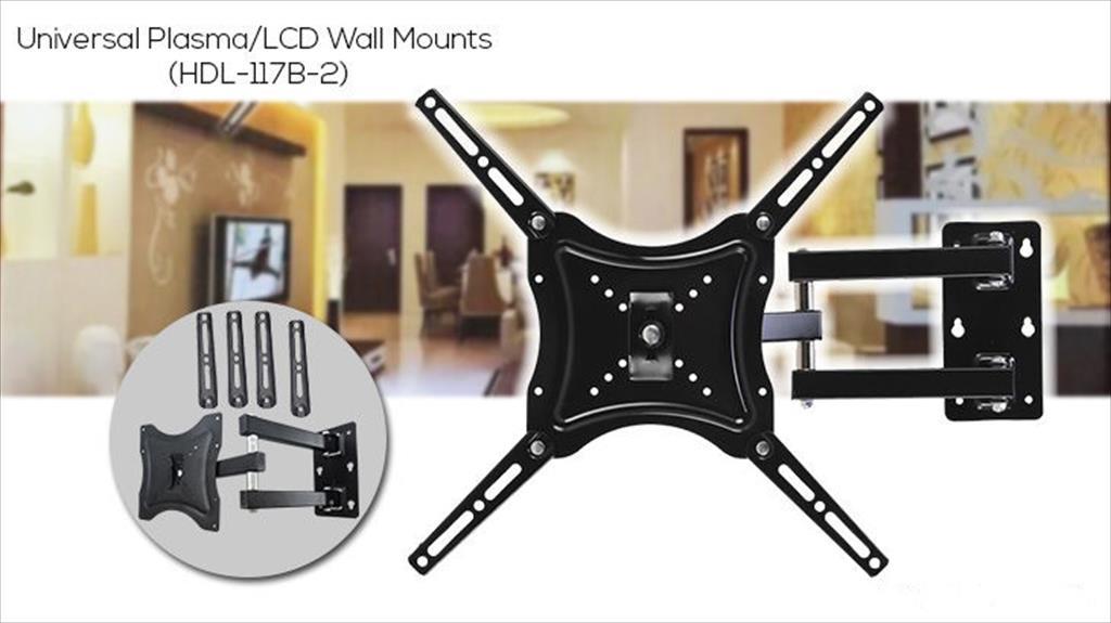 TV BRACKET MOUNT 14-55", 50kg, Flex, Tilt, VESA up to 400x400 HDL-117B-2, 83797