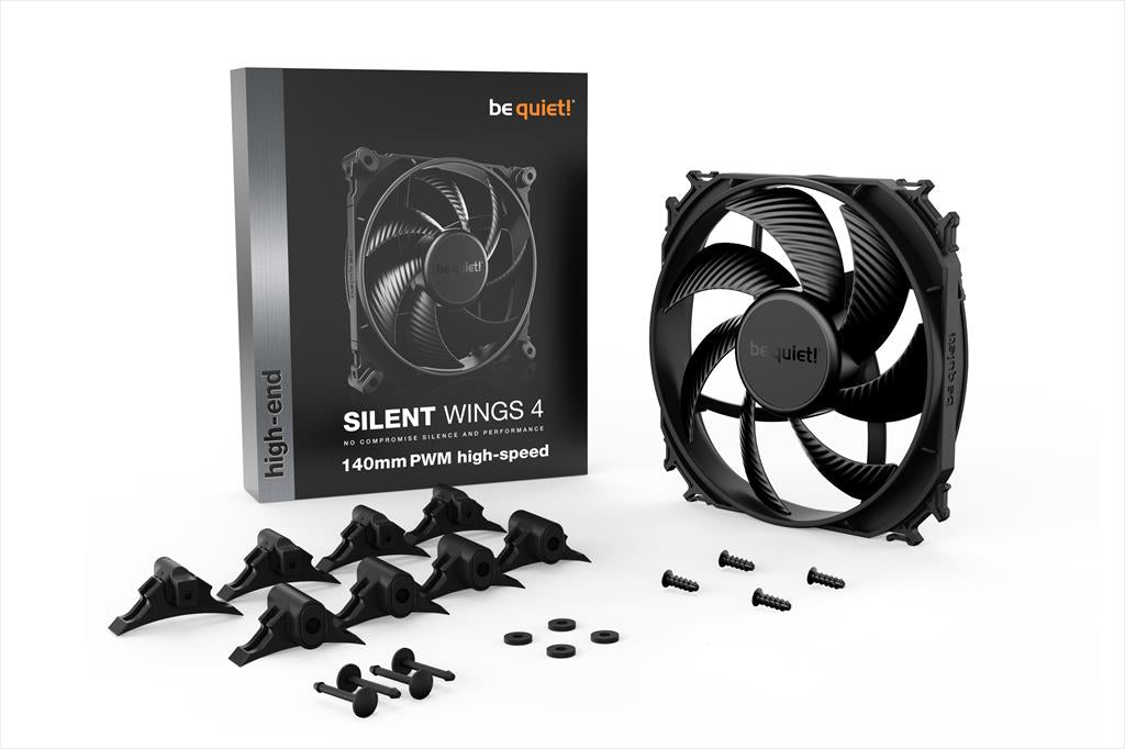 COOLERS CASE FAN 140mm BE QUIET! SILENT WINGS 4 PWM High speed 1.900rpm DURABLE FLUID-DYNAMIC BEARING, BL097