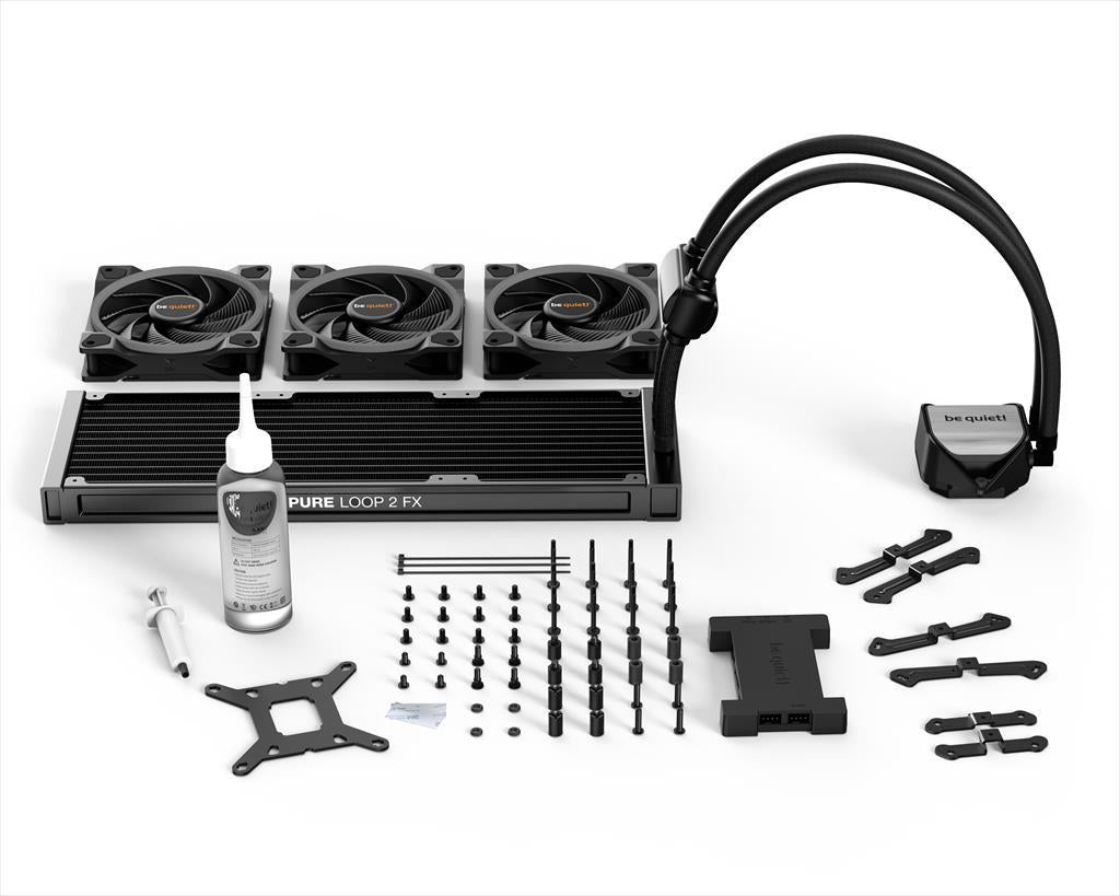 COOLERS CPU AIO BE QUIET! PURE LOOP 2 FX 360 3x120mm Light Wings ARGB PWM, w/REFFIL OPTION, ARGB LED on pump, w/ARGB HUB, BW015