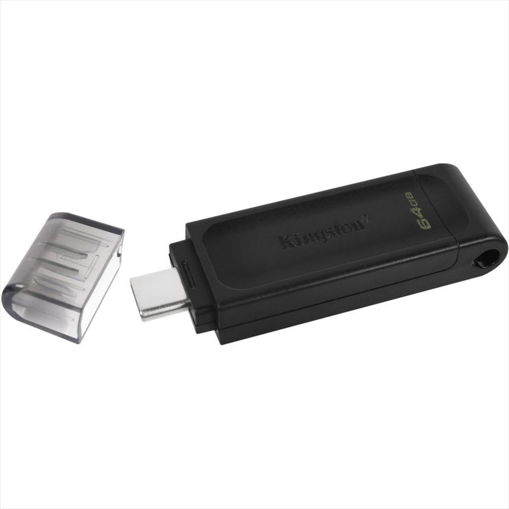 MEMORY USB Type-C 64GB KINGSTON DATA TRAVELER 70 (USB 3.2 Gen 1 speeds), Black, DT70/64GB