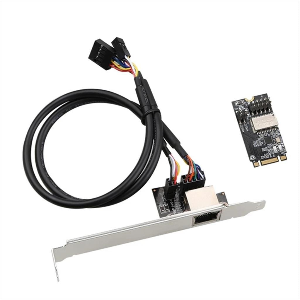 NET LAN M.2 TO PCIe 10/100/1000Mbs, DIEWU TXA082, Chipset: Realtek/RT8111H, LP