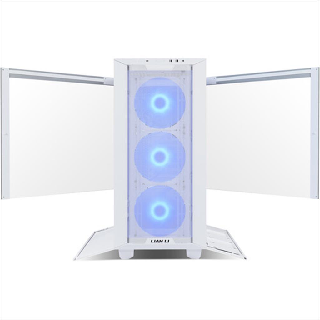 CASE LIAN LI E-ATX LANCOOL III RGB Mid-Tower w/2x Tempered glass, 3x140mm PWM ARGB fans,x1 140mm PWM fan, Reversible Front I/O, White, LANCOOL 3R-W